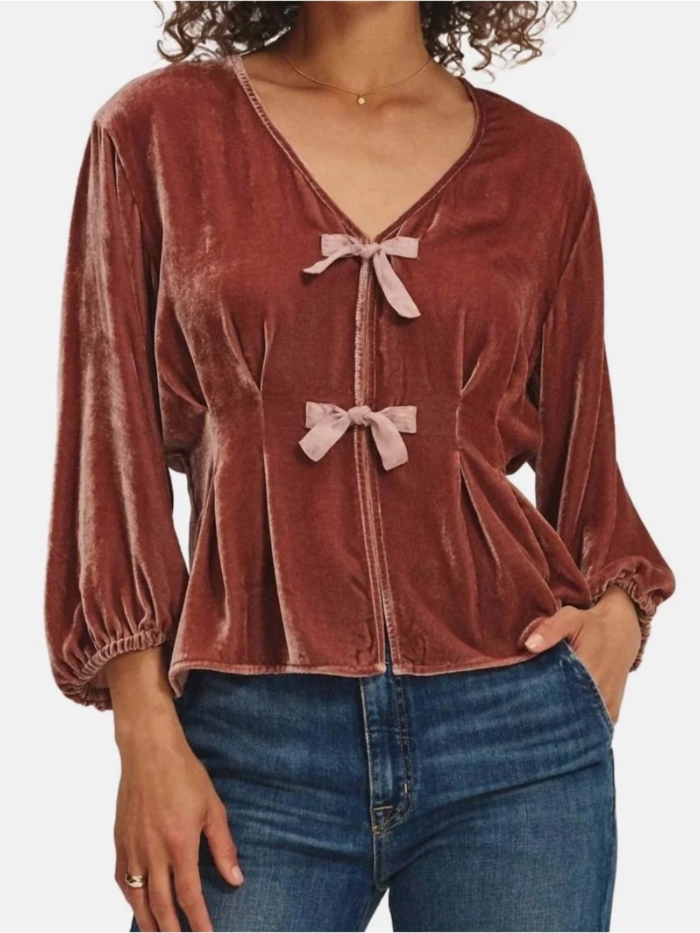 Velvet by Graham & Spencer Elida Top in Rose Gold
